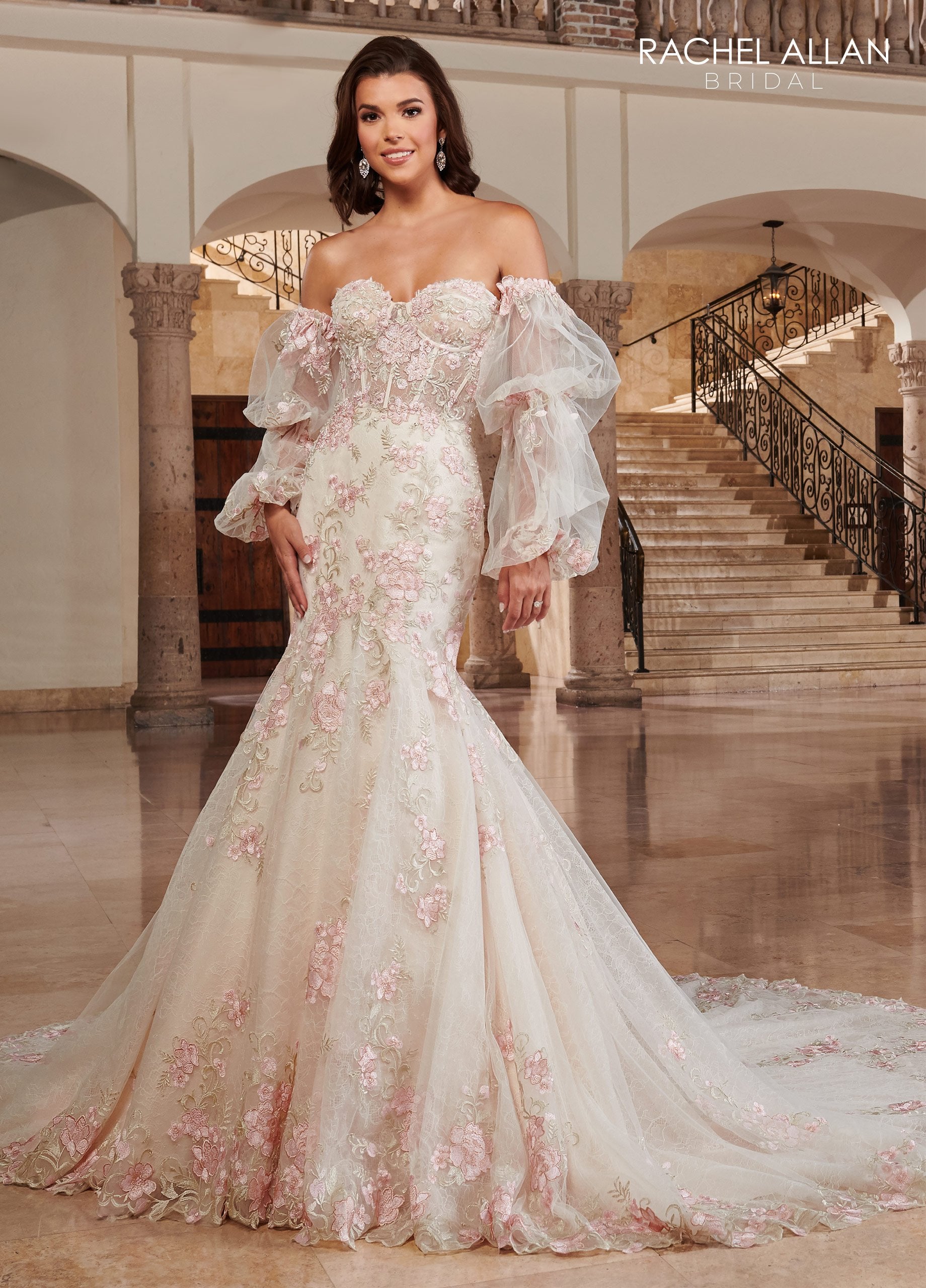 Novias Bridal  Heart Fit & Flare Lo' Adoro Bridal In Ivory Champagne Multi  Color Wedding Dress