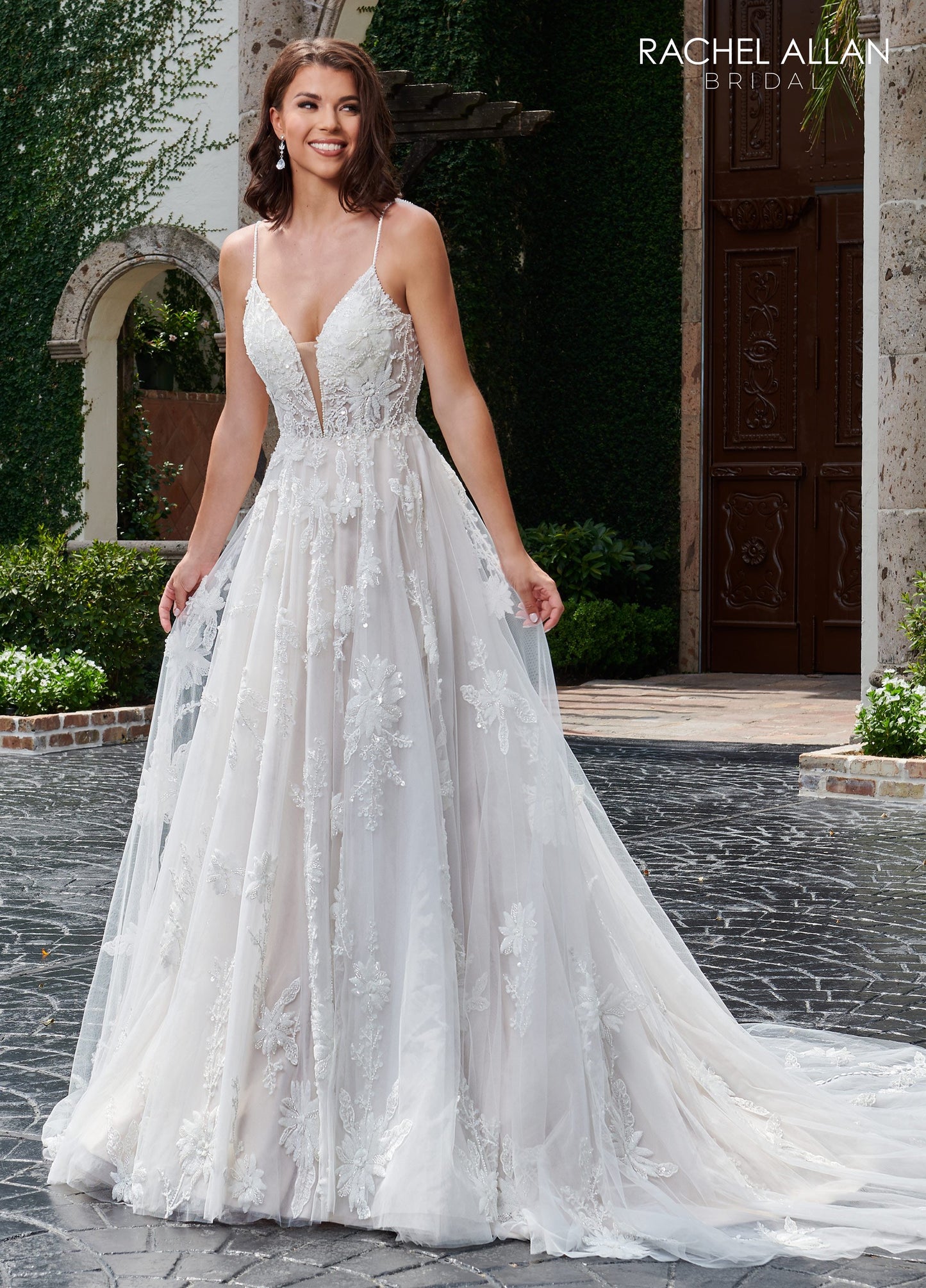 Heart A-line Lo' Adoro Bridal In Ivory Champagne Color Rachel Allan