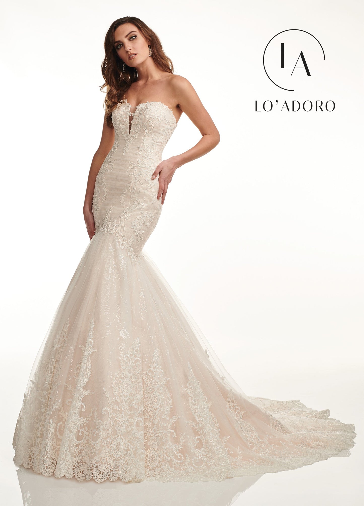 Less Mermaid Lo' Adoro Bridal In Ivory Champagne Color Rachel Allan