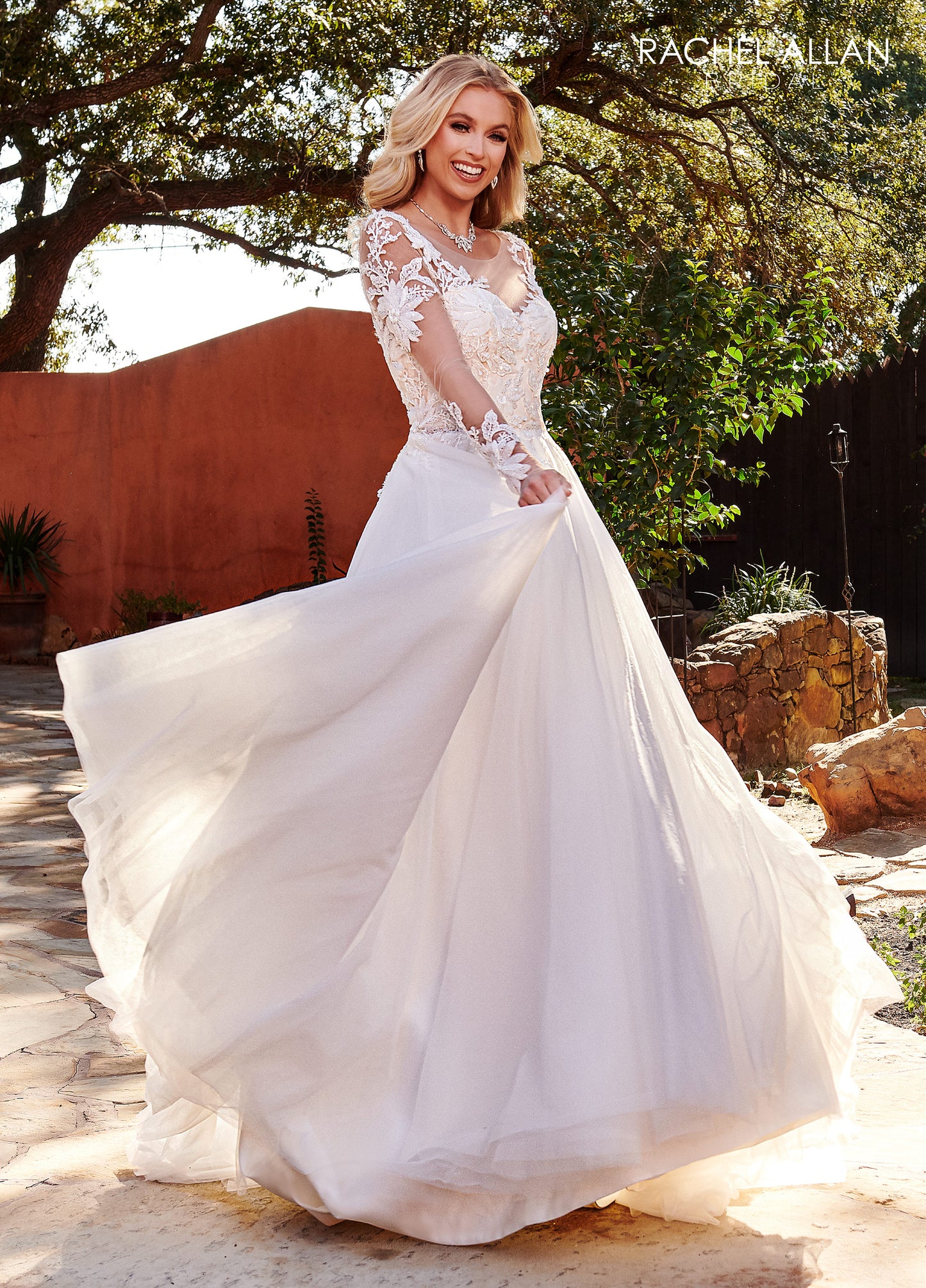 A-line Moda Bella In Ivory Nude Color Rachel Allan