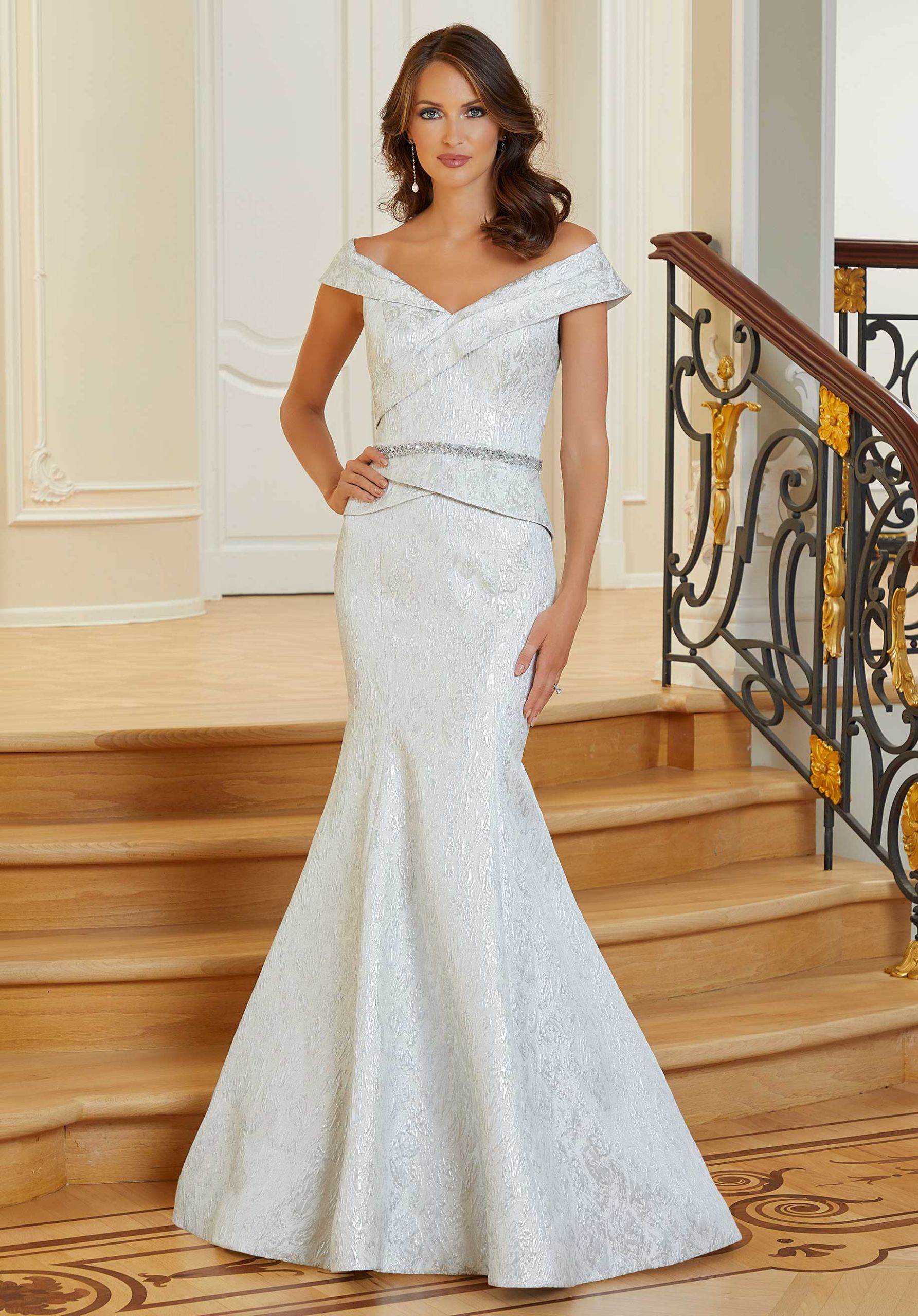 Novias Bridal | Mermaid Brocade Evening Gown Mother of the Bride Dress Novias Bridal | Mermaid Brocade Evening Gown Mother of the Bride Dress