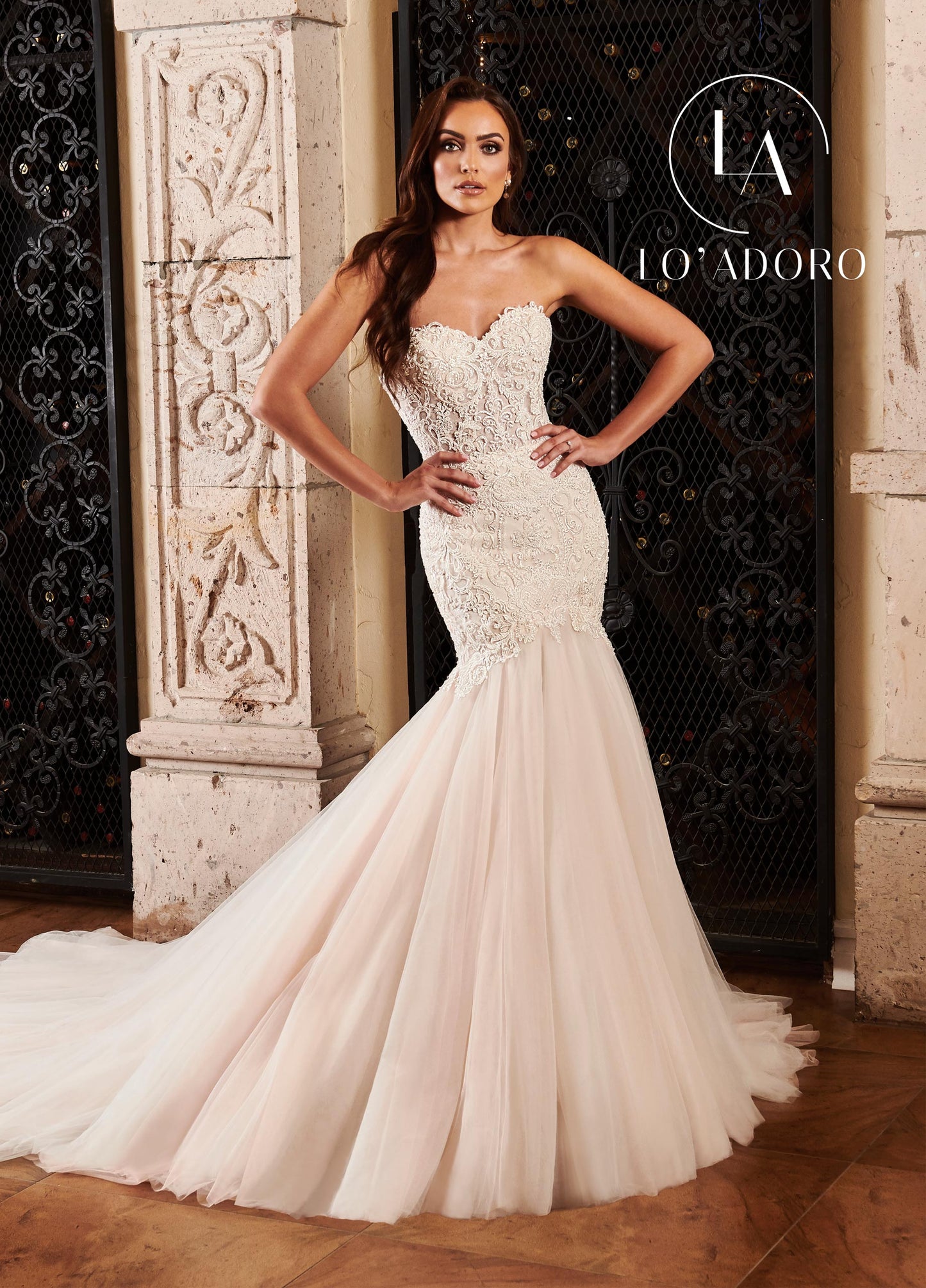 Heart Mermaid Lo' Adoro Bridal In Ivory Blush Color Rachel Allan