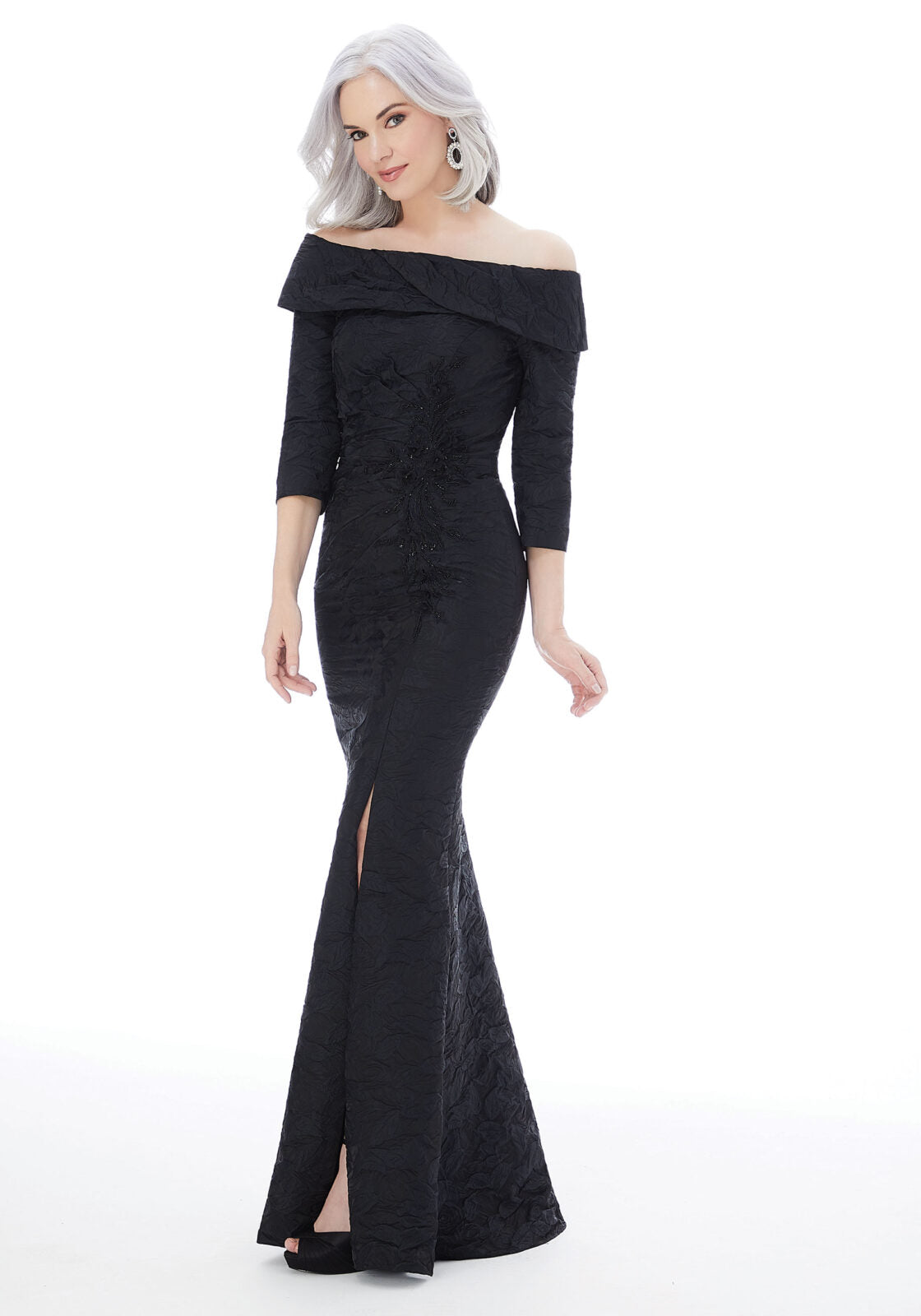 Sheath Evening Gown With Beading And Appliqués Morilee