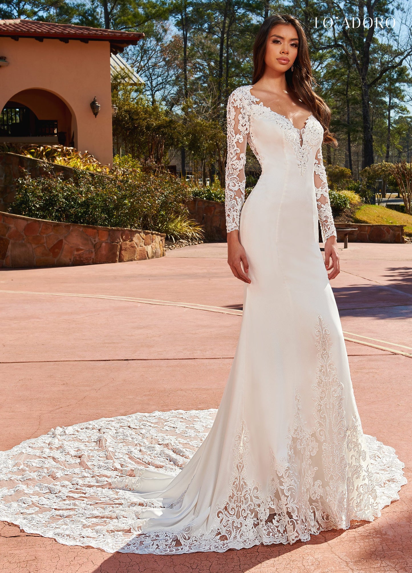 K Fitted Long Lo' Adoro Bridal In Ivory Color Rachel Allan