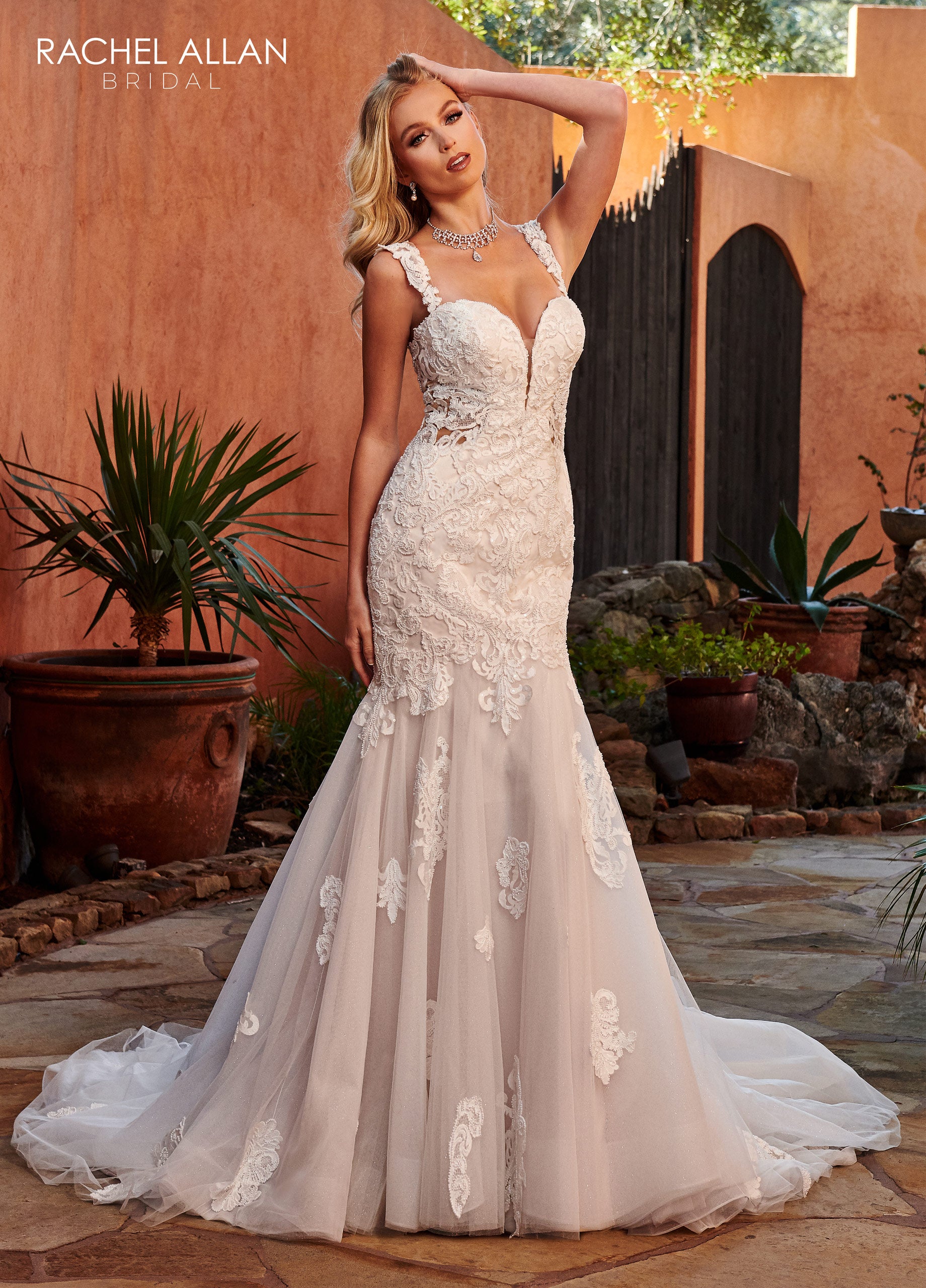 Heart Fit & Flare Lo' Adoro Bridal In Ivory Champagne Color Rachel Allan