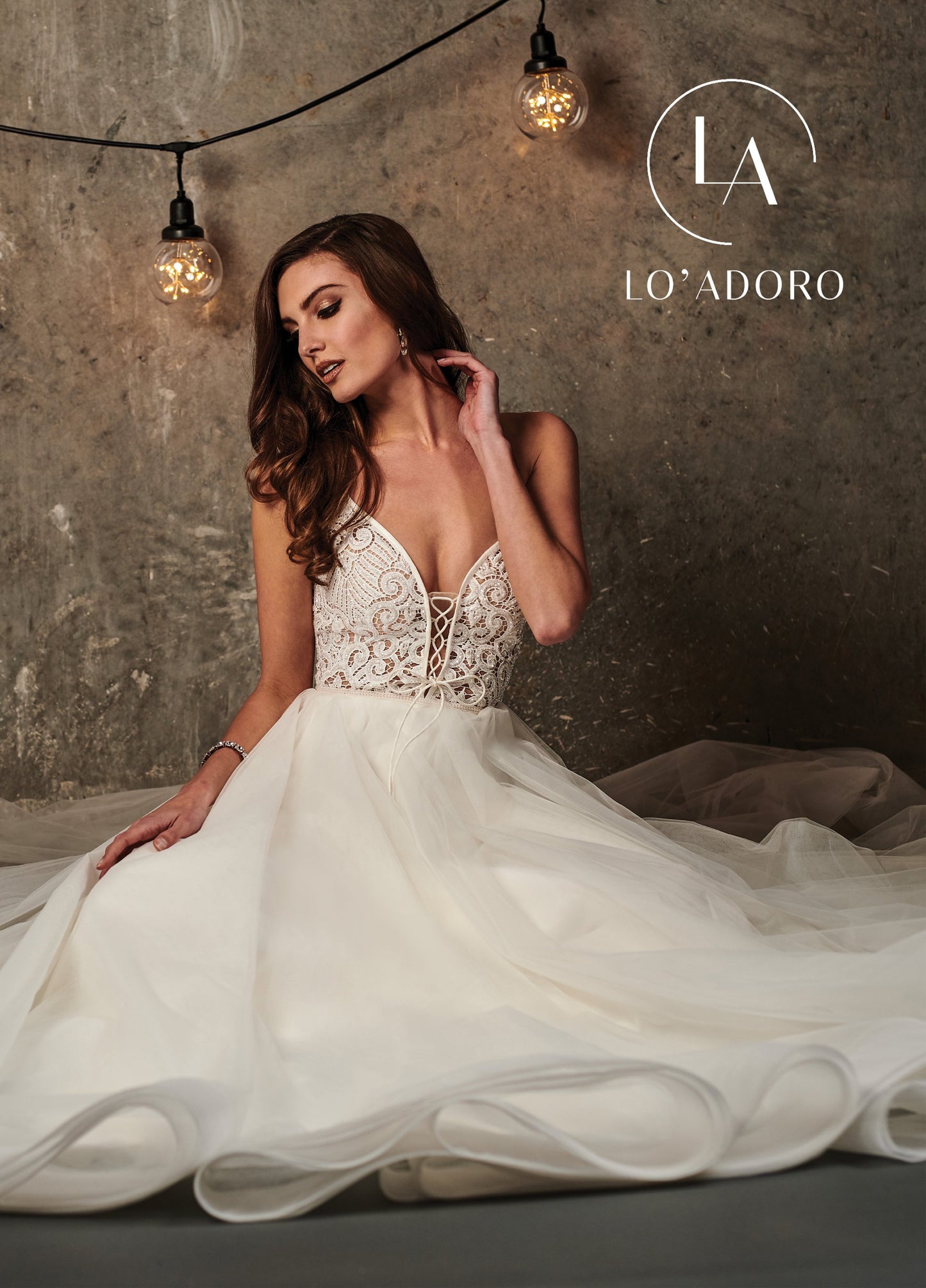 Up A-line Lo' Adoro Bridal In Ivory Light Rum Pink Color Rachel Allan