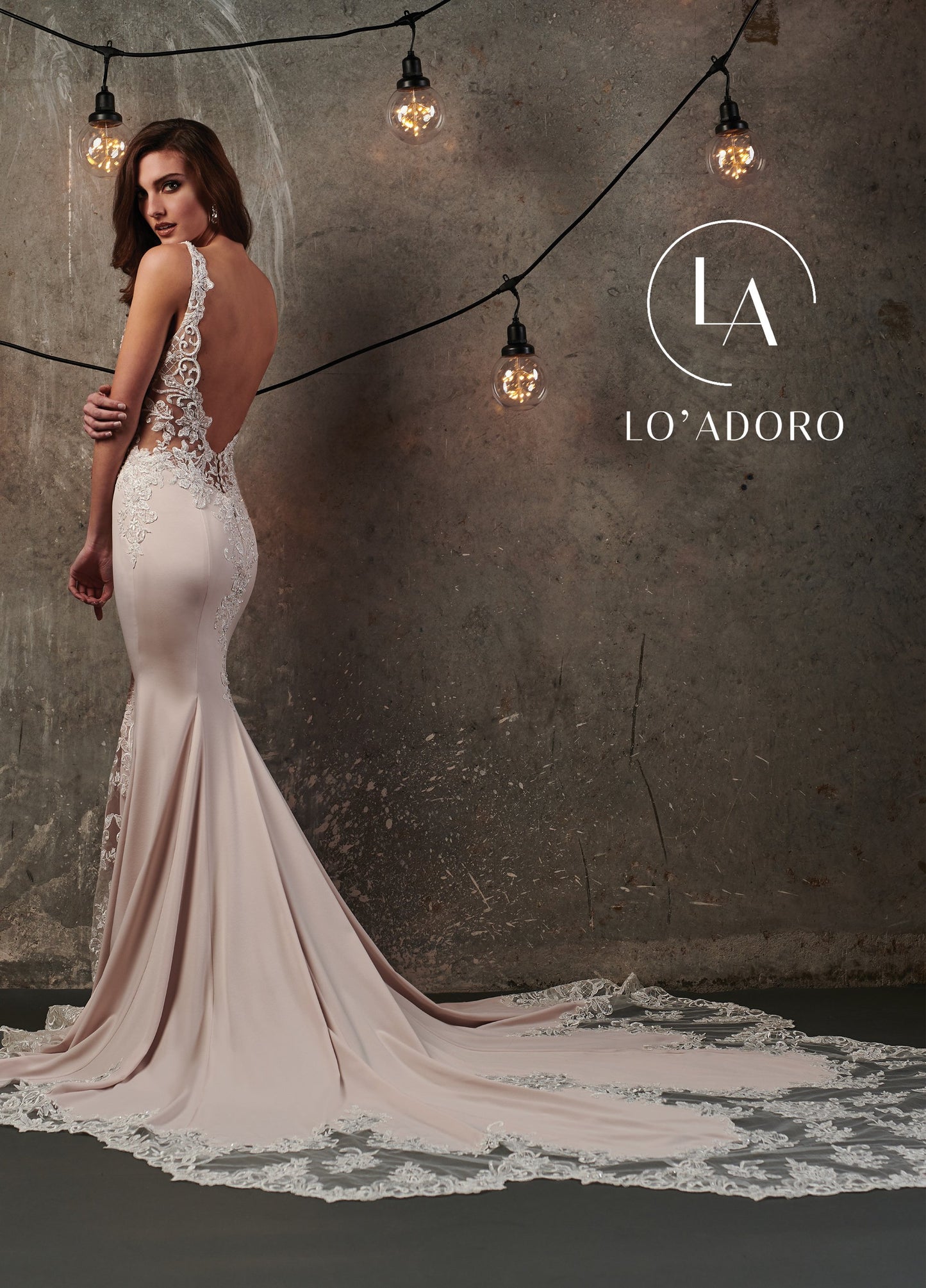 K Fit & Flare Lo' Adoro Bridal In Ivory Champagne Color Rachel Allan