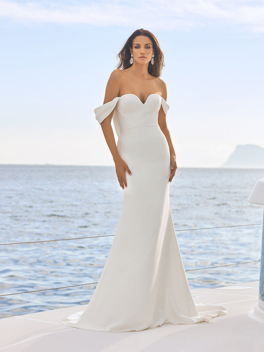 Pronovias Izara Wedding Dress - 2023 Joy Collection White Bridal dress size  6 - on Bride2bride
